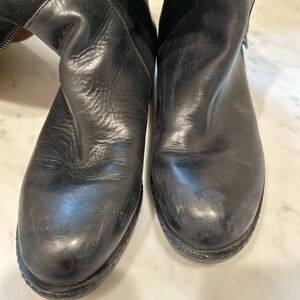 Via Spiga Black Leather/Suede Boots